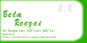 bela reczei business card